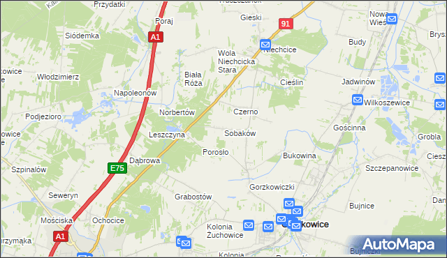 mapa Sobaków, Sobaków na mapie Targeo