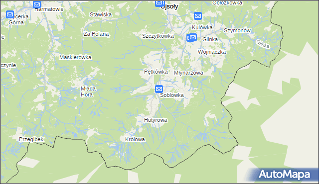 mapa Soblówka, Soblówka na mapie Targeo
