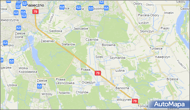 mapa Solec gmina Góra Kalwaria, Solec gmina Góra Kalwaria na mapie Targeo