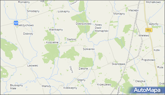 mapa Solkieniki, Solkieniki na mapie Targeo