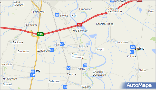 mapa Sośnica gmina Radymno, Sośnica gmina Radymno na mapie Targeo