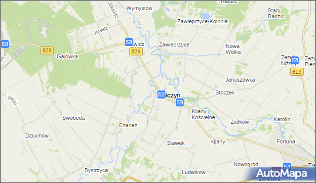 mapa Spiczyn, Spiczyn na mapie Targeo