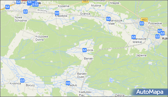 mapa Spórok, Spórok na mapie Targeo