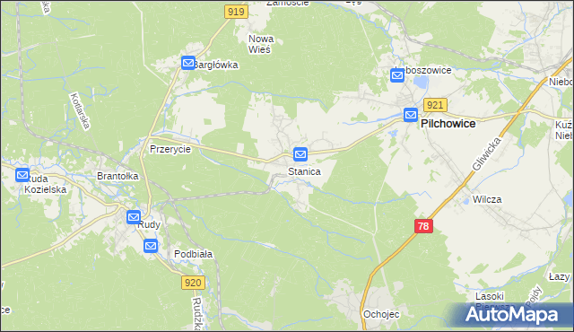 mapa Stanica, Stanica na mapie Targeo