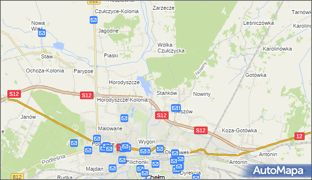 mapa Stańków, Stańków na mapie Targeo