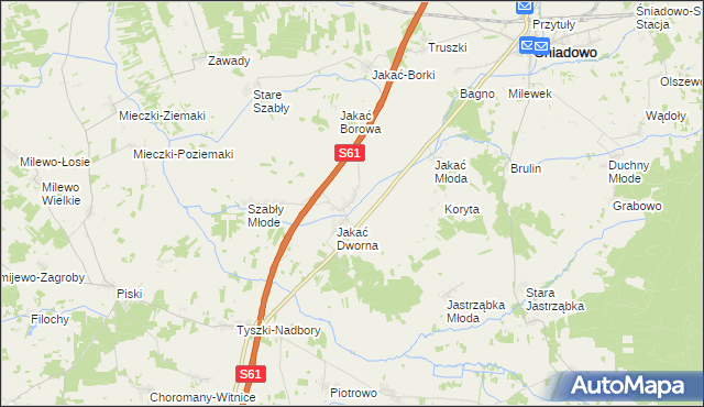 mapa Stara Jakać, Stara Jakać na mapie Targeo