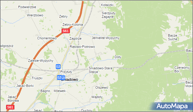 mapa Stare Jemielite, Stare Jemielite na mapie Targeo