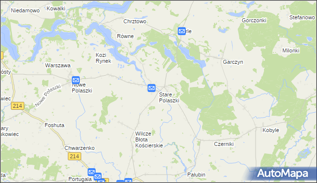 mapa Stare Polaszki, Stare Polaszki na mapie Targeo