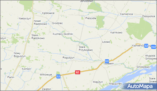 mapa Stare Przybojewo, Stare Przybojewo na mapie Targeo