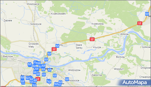 mapa Stare Serby, Stare Serby na mapie Targeo