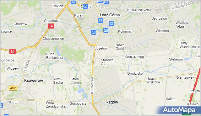 mapa Starowa Góra, Starowa Góra na mapie Targeo
