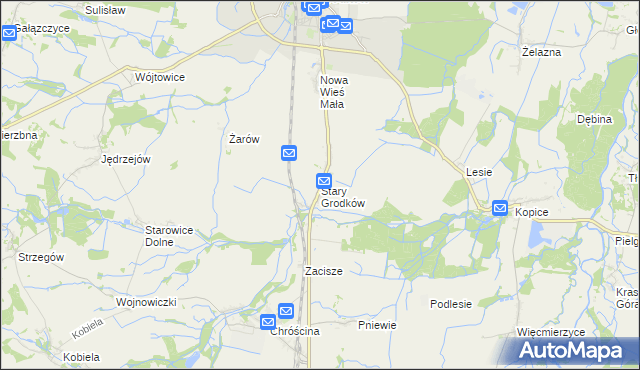 mapa Stary Grodków, Stary Grodków na mapie Targeo