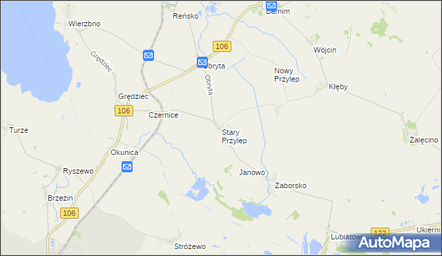 mapa Stary Przylep, Stary Przylep na mapie Targeo