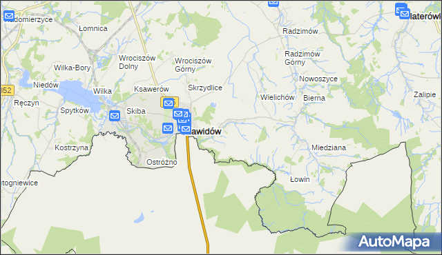 mapa Stary Zawidów, Stary Zawidów na mapie Targeo