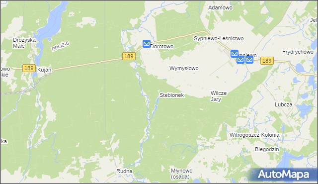 mapa Stebionek, Stebionek na mapie Targeo