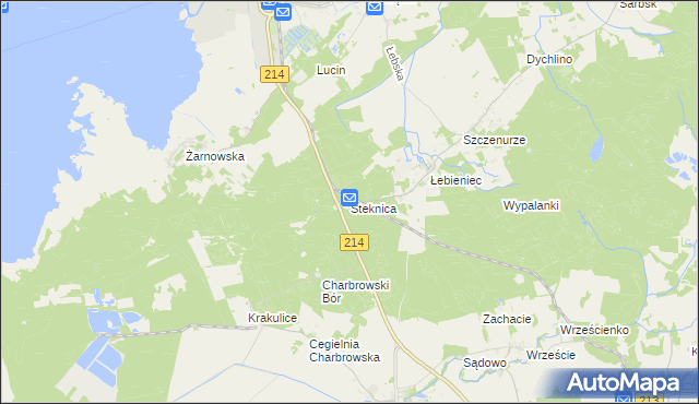 mapa Steknica, Steknica na mapie Targeo