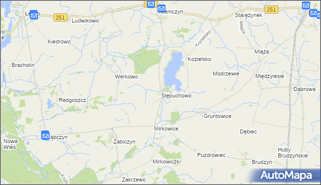 mapa Stępuchowo, Stępuchowo na mapie Targeo