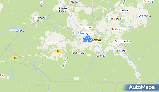 mapa Stoczek gmina Narewka, Stoczek gmina Narewka na mapie Targeo
