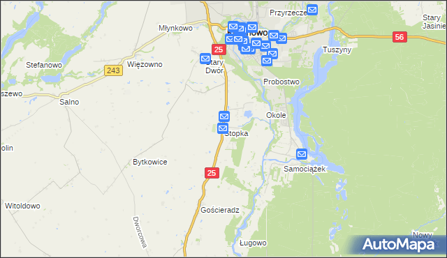 mapa Stopka, Stopka na mapie Targeo