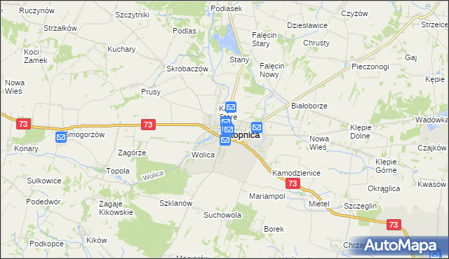 mapa Stopnica, Stopnica na mapie Targeo