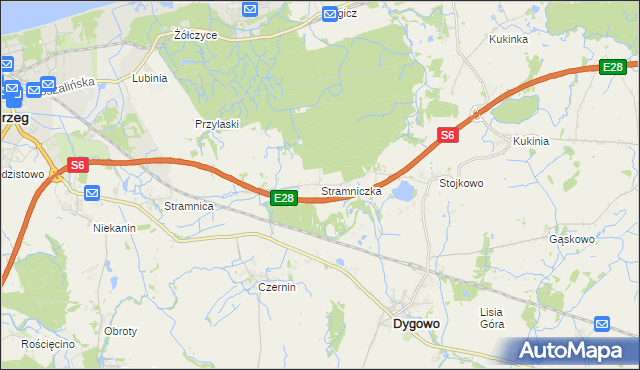 mapa Stramniczka, Stramniczka na mapie Targeo