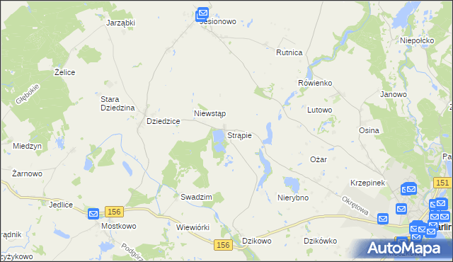 mapa Strąpie, Strąpie na mapie Targeo