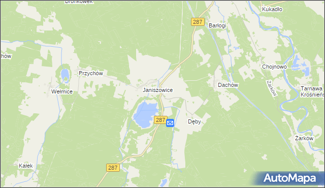 mapa Strużka gmina Bobrowice, Strużka gmina Bobrowice na mapie Targeo