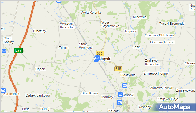 mapa Stupsk, Stupsk na mapie Targeo