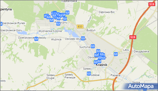 mapa Suchynia, Suchynia na mapie Targeo