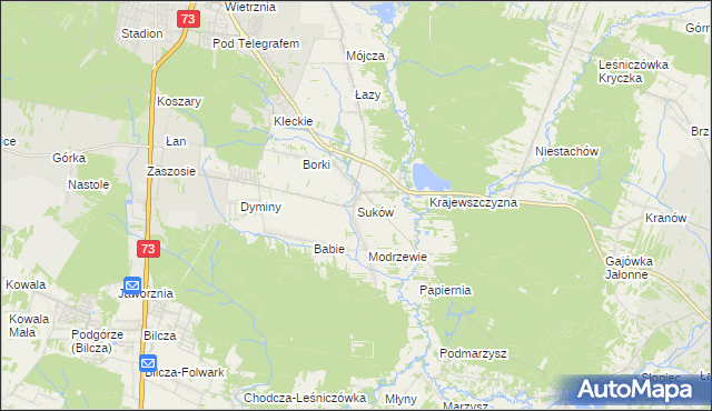 mapa Suków gmina Daleszyce, Suków gmina Daleszyce na mapie Targeo