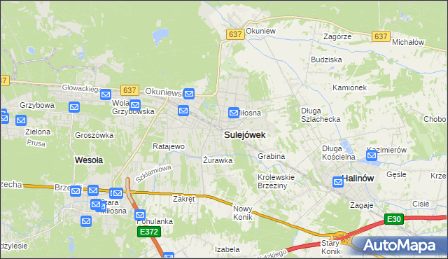 mapa Sulejówek, Sulejówek na mapie Targeo