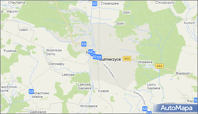 mapa Sulmierzyce powiat krotoszyński, Sulmierzyce powiat krotoszyński na mapie Targeo