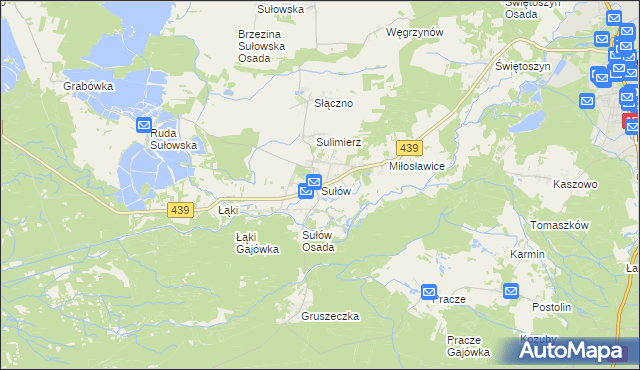 mapa Sułów gmina Milicz, Sułów gmina Milicz na mapie Targeo