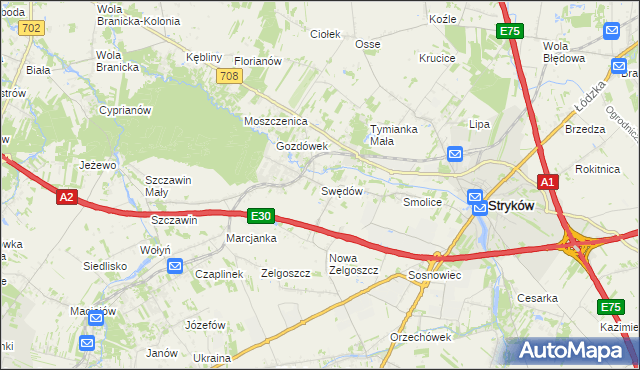 mapa Swędów, Swędów na mapie Targeo