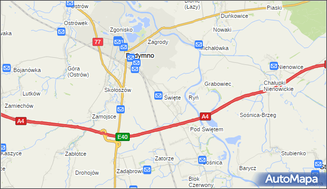 mapa Święte gmina Radymno, Święte gmina Radymno na mapie Targeo