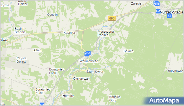 mapa Sycze, Sycze na mapie Targeo