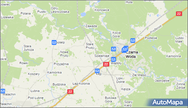 mapa Szałamaje, Szałamaje na mapie Targeo