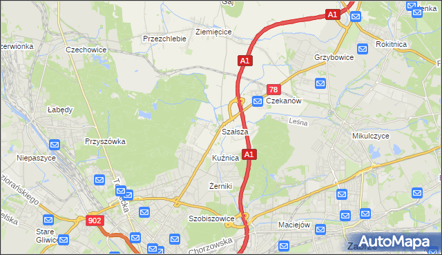 mapa Szałsza, Szałsza na mapie Targeo