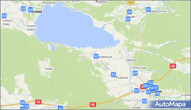 mapa Szczedrzyk, Szczedrzyk na mapie Targeo
