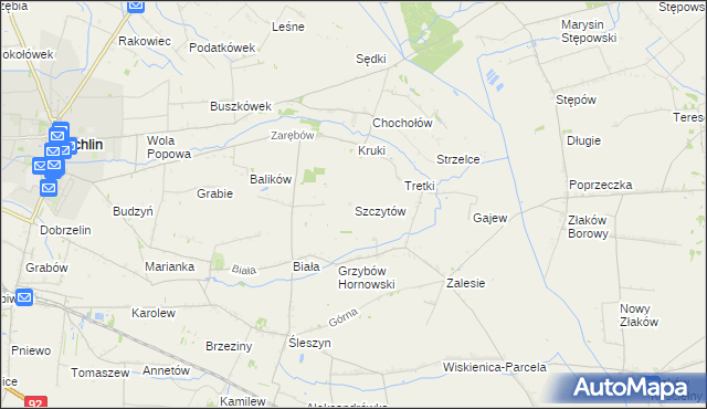 mapa Szczytów, Szczytów na mapie Targeo