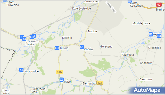 mapa Szonów, Szonów na mapie Targeo