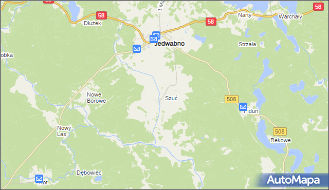 mapa Szuć, Szuć na mapie Targeo