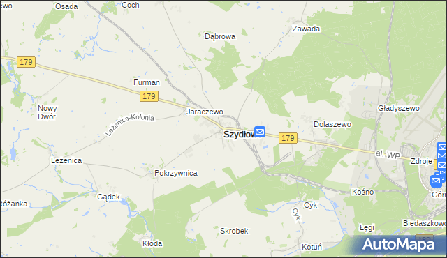 mapa Szydłowo powiat pilski, Szydłowo powiat pilski na mapie Targeo