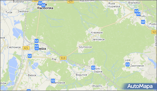 mapa Szymocice, Szymocice na mapie Targeo