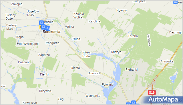 mapa Talczyn-Kolonia, Talczyn-Kolonia na mapie Targeo