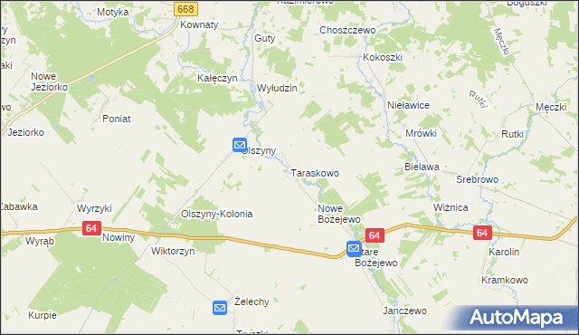 mapa Taraskowo, Taraskowo na mapie Targeo