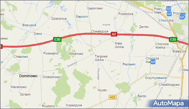 mapa Targowa Górka, Targowa Górka na mapie Targeo