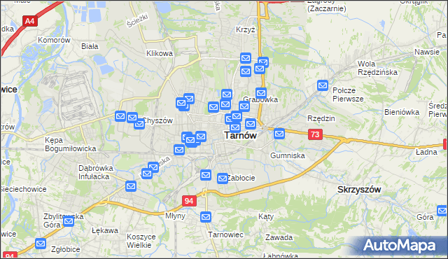 mapa Tarnów, Tarnów na mapie Targeo