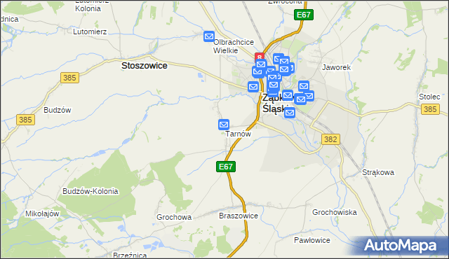mapa Tarnów gmina Ząbkowice Śląskie, Tarnów gmina Ząbkowice Śląskie na mapie Targeo