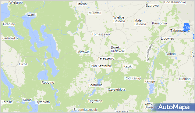 mapa Tereszewo, Tereszewo na mapie Targeo